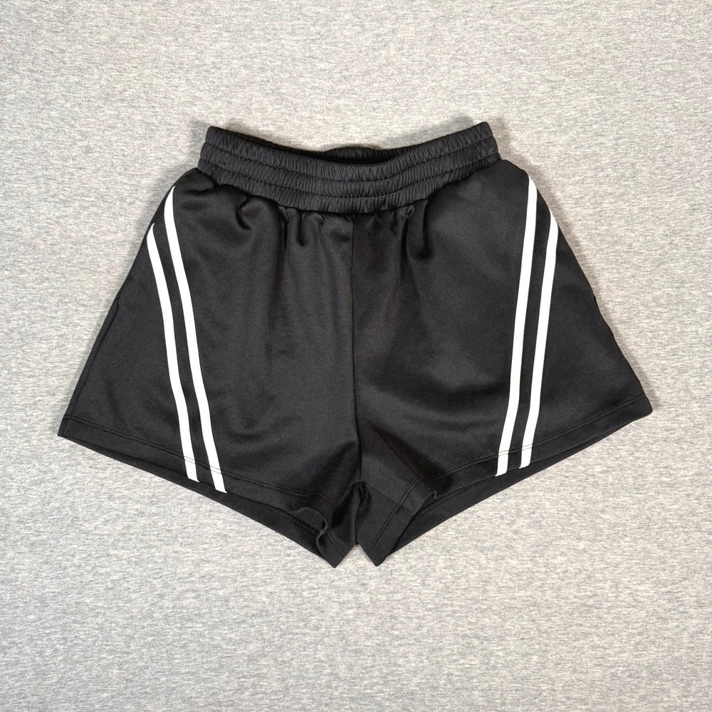 Julia by Love J Black White Striped Athletic Shorts Small ST4283-B Gym Sporty